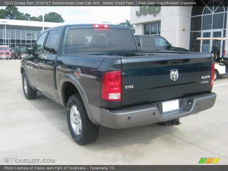 Hunter Green Pearl / Dark Slate Gray/Medium Graystone 2011 Dodge Ram 1500 SLT Outdoorsman Crew Cab 4x4