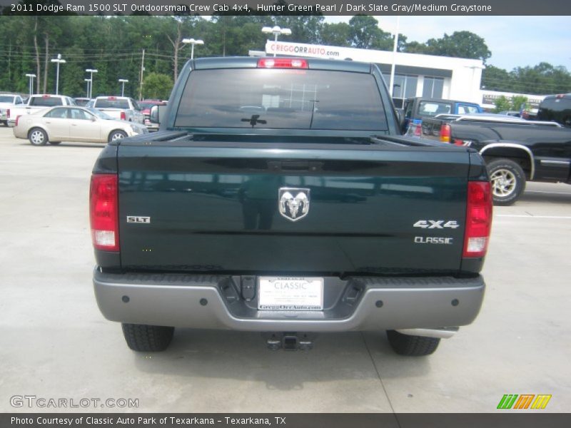 Hunter Green Pearl / Dark Slate Gray/Medium Graystone 2011 Dodge Ram 1500 SLT Outdoorsman Crew Cab 4x4
