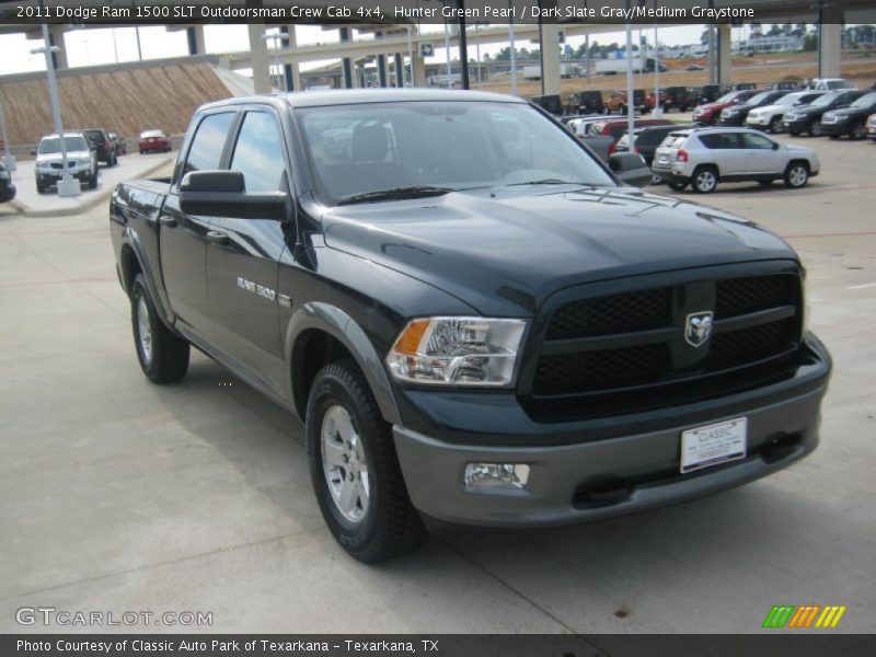 Hunter Green Pearl / Dark Slate Gray/Medium Graystone 2011 Dodge Ram 1500 SLT Outdoorsman Crew Cab 4x4