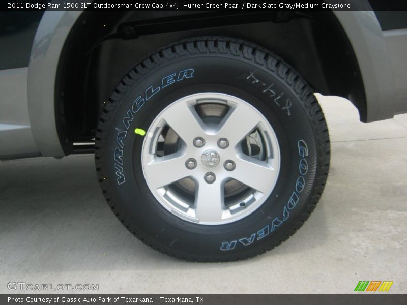 Hunter Green Pearl / Dark Slate Gray/Medium Graystone 2011 Dodge Ram 1500 SLT Outdoorsman Crew Cab 4x4