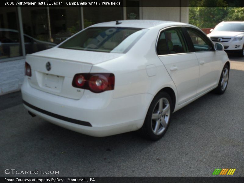 Campanella White / Pure Beige 2008 Volkswagen Jetta SE Sedan