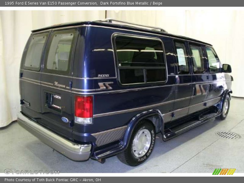 Dark Portofino Blue Metallic / Beige 1995 Ford E Series Van E150 Passenger Conversion