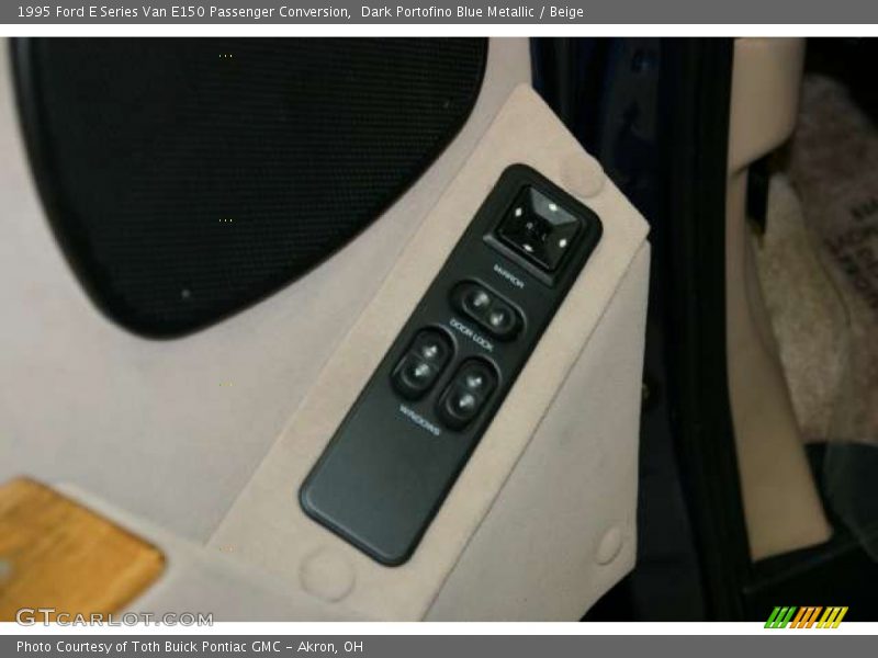 Dark Portofino Blue Metallic / Beige 1995 Ford E Series Van E150 Passenger Conversion