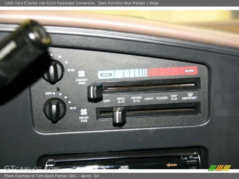 Dark Portofino Blue Metallic / Beige 1995 Ford E Series Van E150 Passenger Conversion