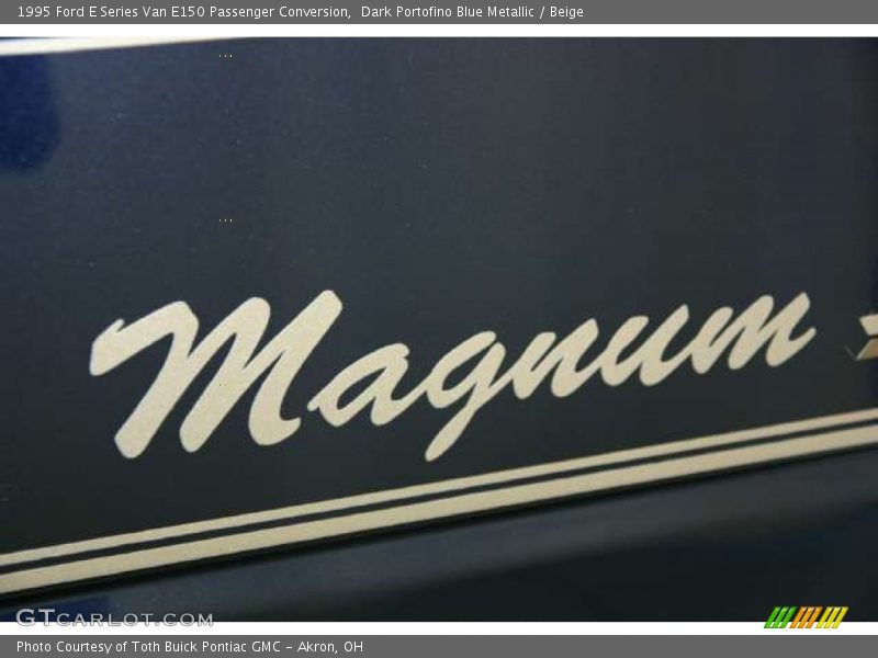 Dark Portofino Blue Metallic / Beige 1995 Ford E Series Van E150 Passenger Conversion