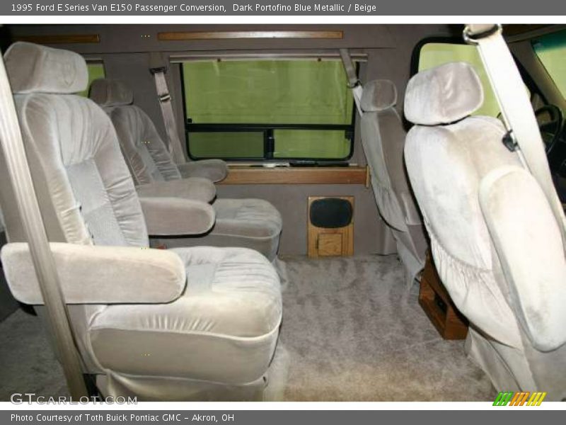 Dark Portofino Blue Metallic / Beige 1995 Ford E Series Van E150 Passenger Conversion