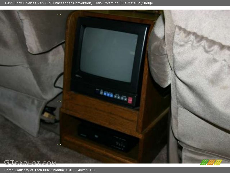 Dark Portofino Blue Metallic / Beige 1995 Ford E Series Van E150 Passenger Conversion