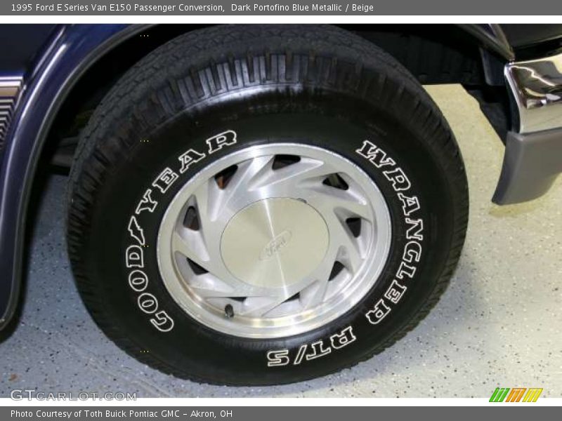 Dark Portofino Blue Metallic / Beige 1995 Ford E Series Van E150 Passenger Conversion