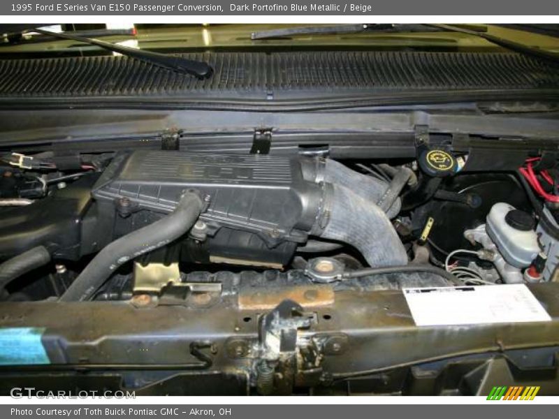 Dark Portofino Blue Metallic / Beige 1995 Ford E Series Van E150 Passenger Conversion