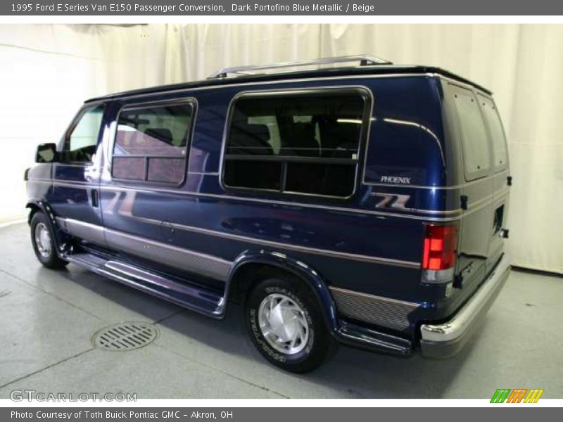 Dark Portofino Blue Metallic / Beige 1995 Ford E Series Van E150 Passenger Conversion