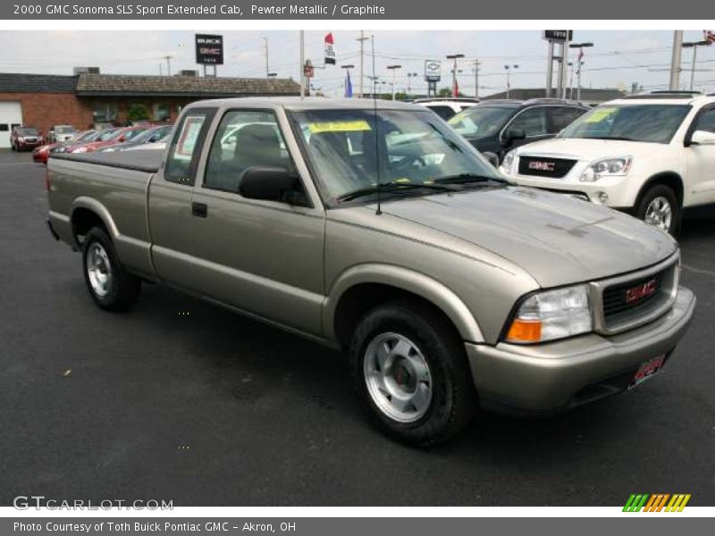 Pewter Metallic / Graphite 2000 GMC Sonoma SLS Sport Extended Cab