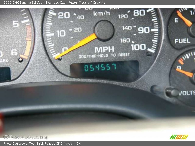 Pewter Metallic / Graphite 2000 GMC Sonoma SLS Sport Extended Cab
