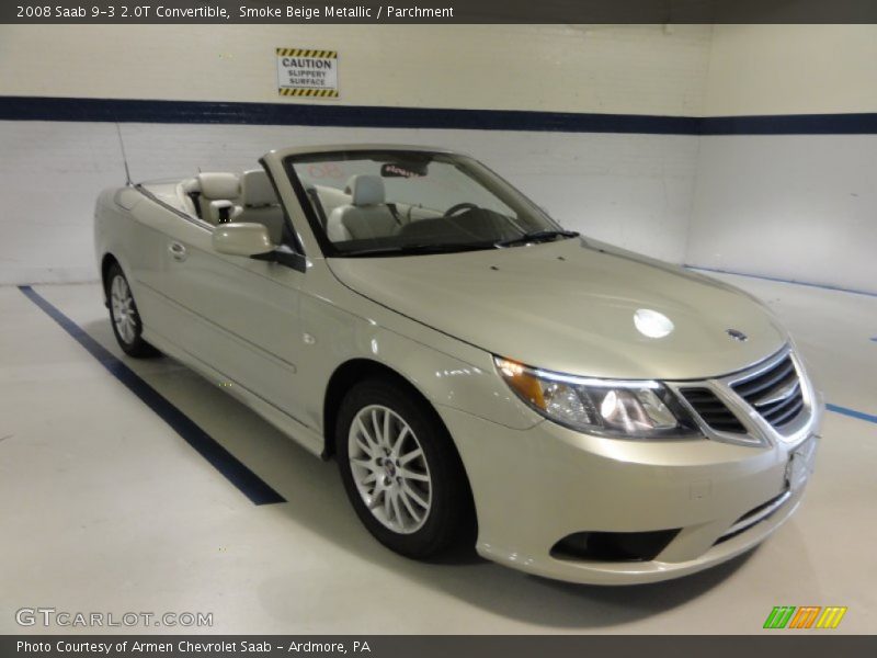 Smoke Beige Metallic / Parchment 2008 Saab 9-3 2.0T Convertible