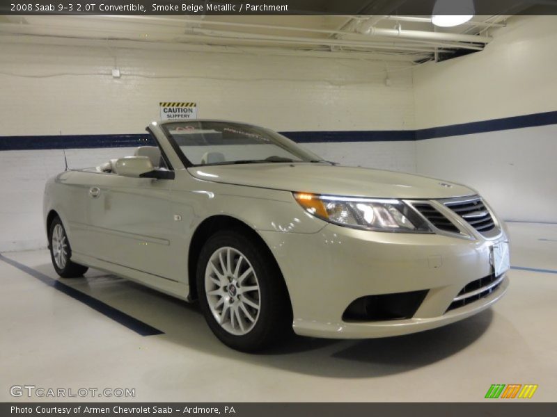 Smoke Beige Metallic / Parchment 2008 Saab 9-3 2.0T Convertible