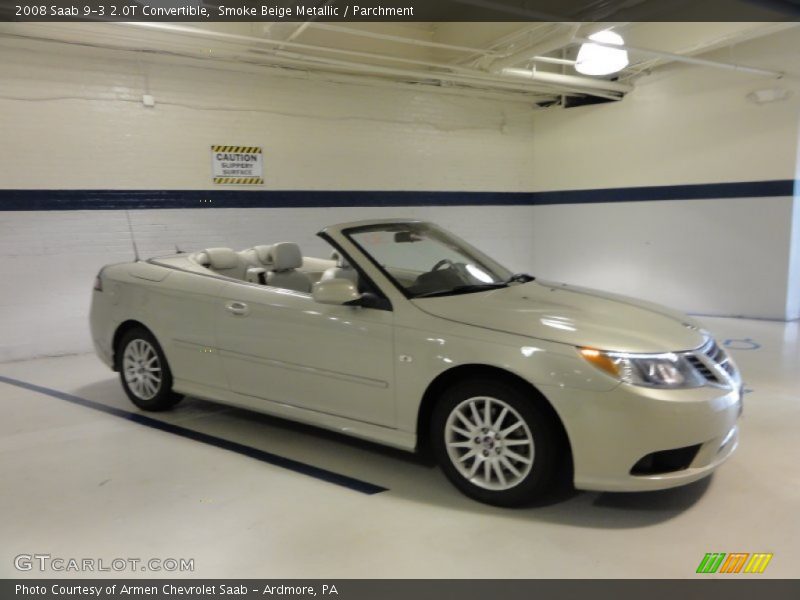 Smoke Beige Metallic / Parchment 2008 Saab 9-3 2.0T Convertible