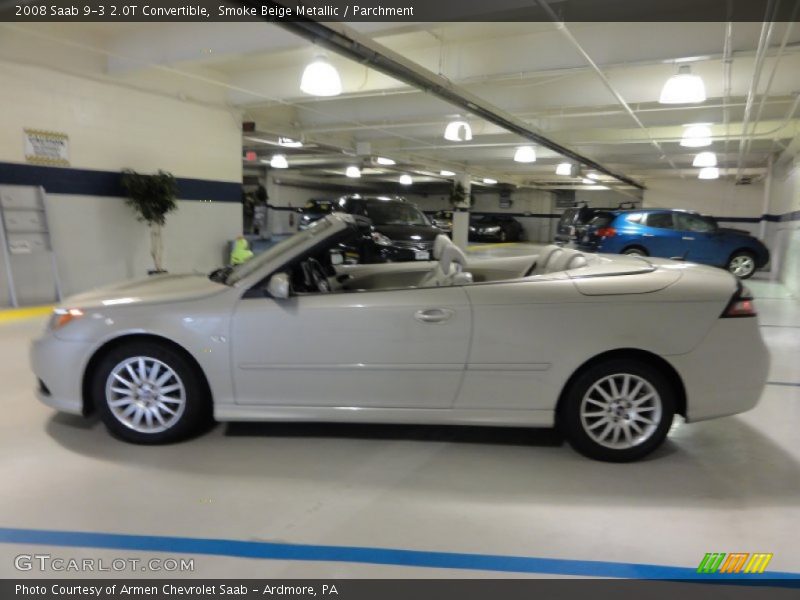 Smoke Beige Metallic / Parchment 2008 Saab 9-3 2.0T Convertible