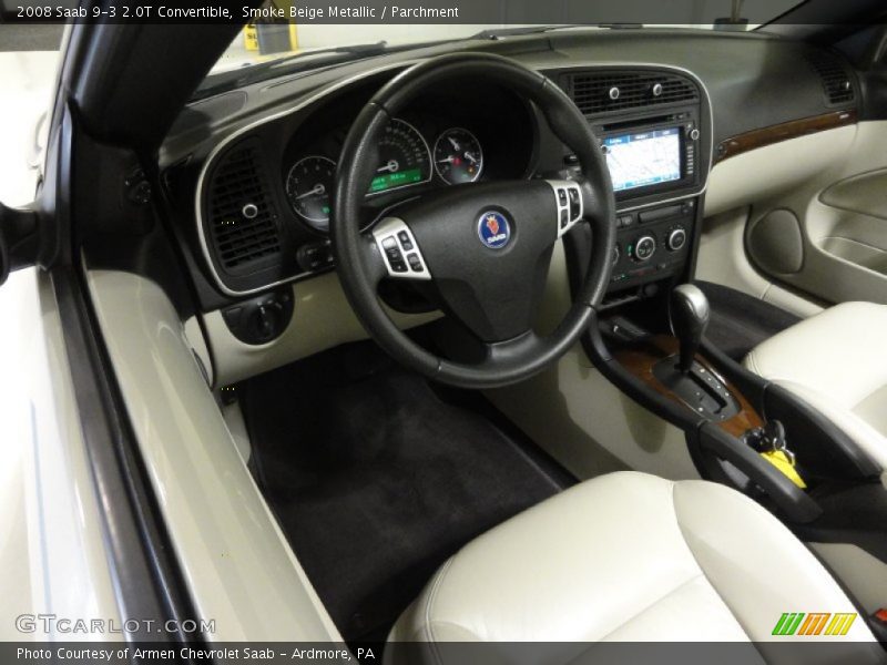 Smoke Beige Metallic / Parchment 2008 Saab 9-3 2.0T Convertible