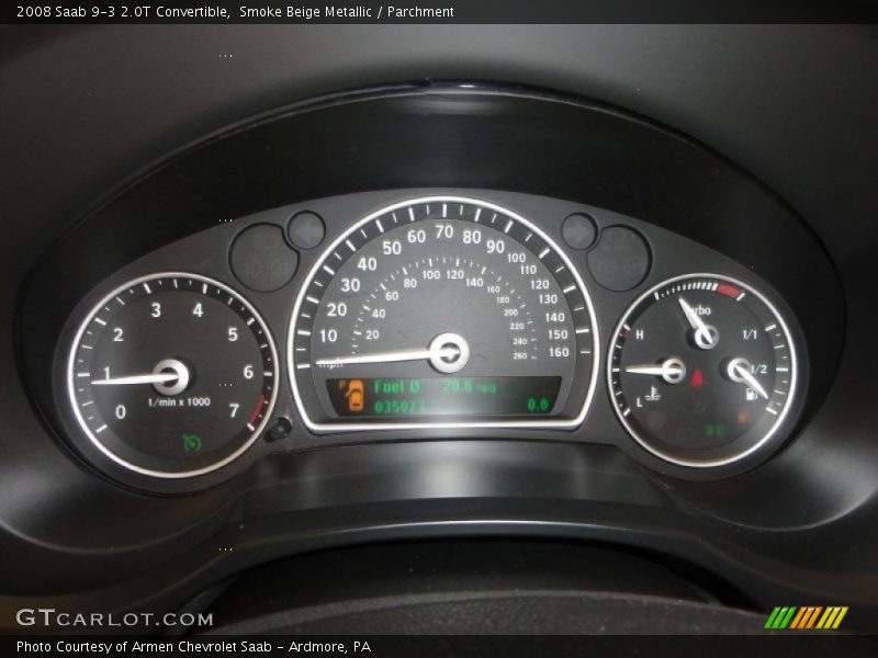 Smoke Beige Metallic / Parchment 2008 Saab 9-3 2.0T Convertible