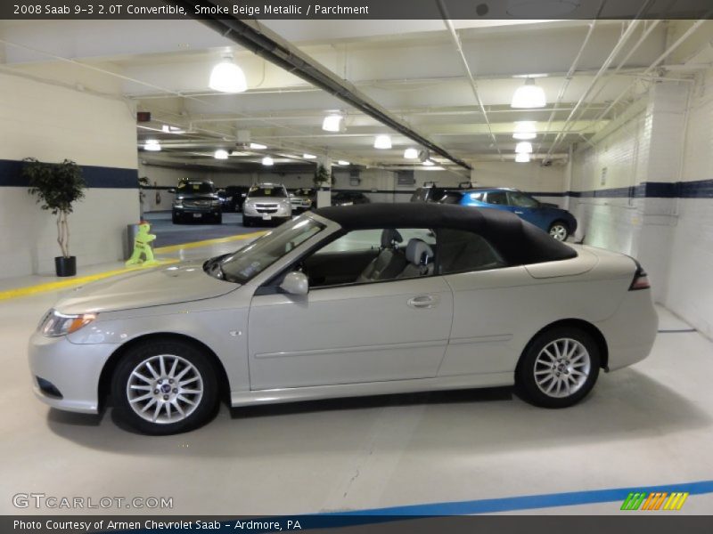 Smoke Beige Metallic / Parchment 2008 Saab 9-3 2.0T Convertible
