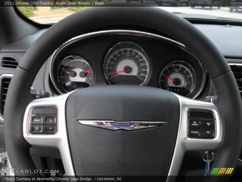 Bright Silver Metallic / Black 2011 Chrysler 200 Touring