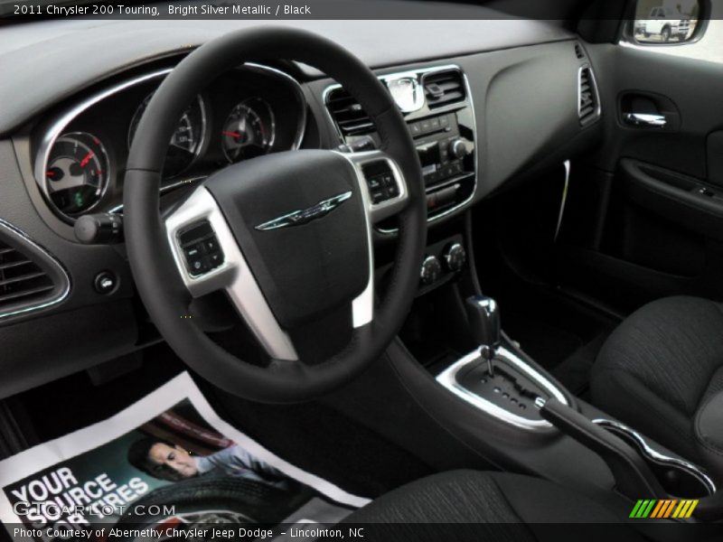 Bright Silver Metallic / Black 2011 Chrysler 200 Touring