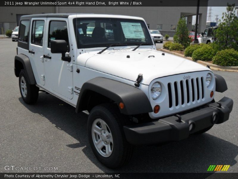  2011 Wrangler Unlimited Sport 4x4 Right Hand Drive Bright White