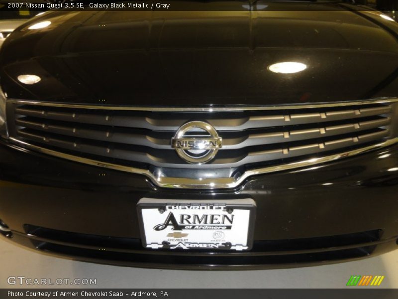 Galaxy Black Metallic / Gray 2007 Nissan Quest 3.5 SE