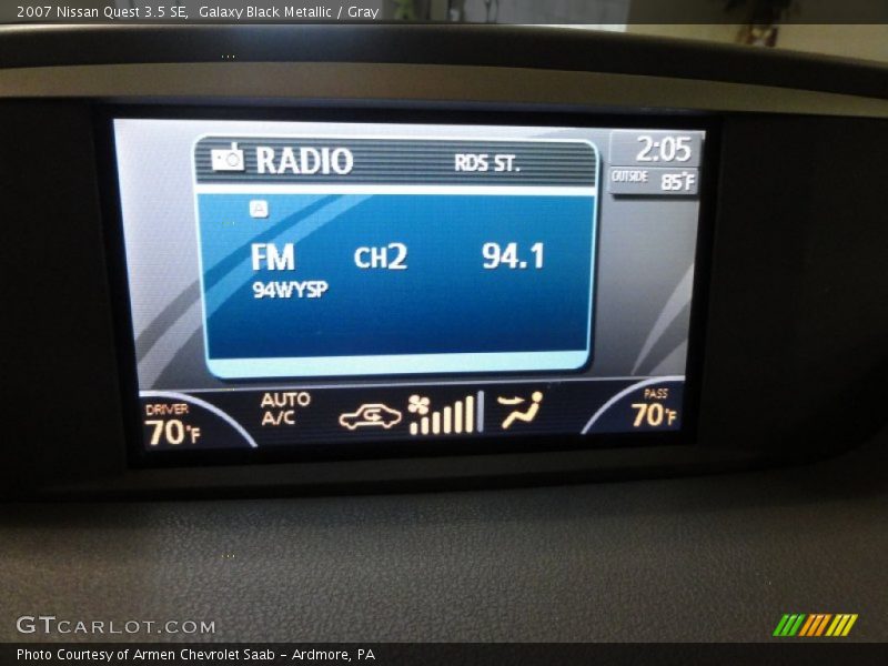 Galaxy Black Metallic / Gray 2007 Nissan Quest 3.5 SE