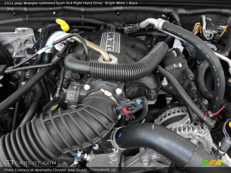  2011 Wrangler Unlimited Sport 4x4 Right Hand Drive Engine - 3.8 Liter OHV 12-Valve V6
