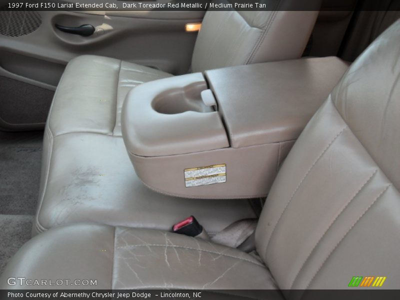 Dark Toreador Red Metallic / Medium Prairie Tan 1997 Ford F150 Lariat Extended Cab