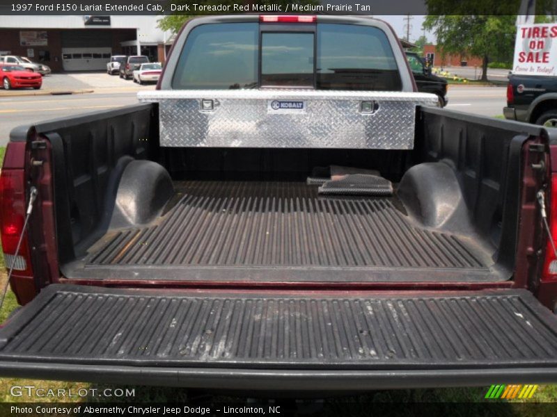 Dark Toreador Red Metallic / Medium Prairie Tan 1997 Ford F150 Lariat Extended Cab