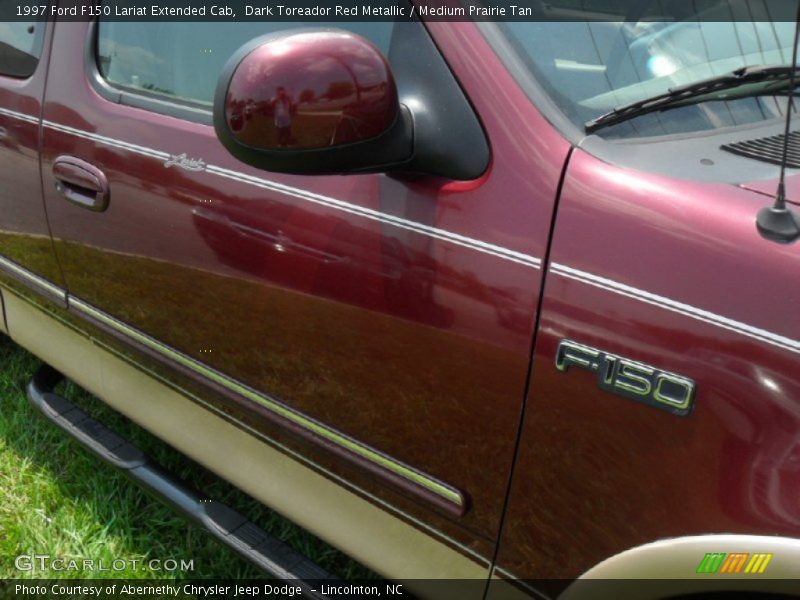 Dark Toreador Red Metallic / Medium Prairie Tan 1997 Ford F150 Lariat Extended Cab