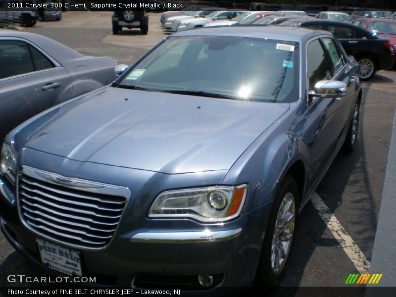 Sapphire Crystal Metallic / Black 2011 Chrysler 300 C Hemi