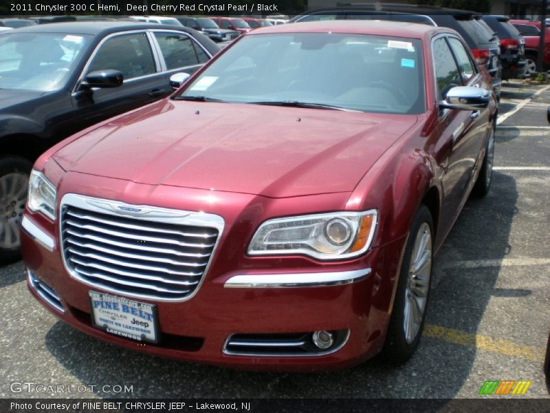 Deep Cherry Red Crystal Pearl / Black 2011 Chrysler 300 C Hemi