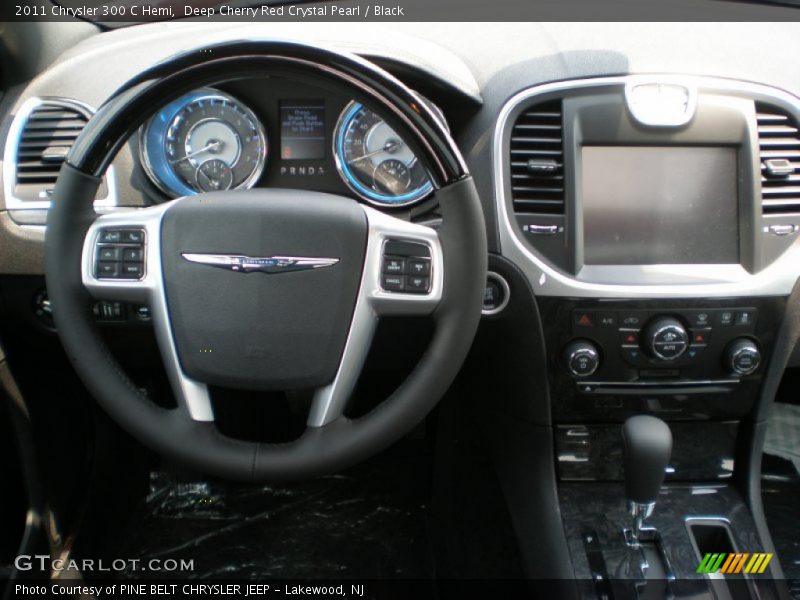 Deep Cherry Red Crystal Pearl / Black 2011 Chrysler 300 C Hemi
