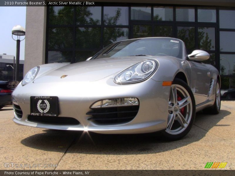 Arctic Silver Metallic / Black 2010 Porsche Boxster S