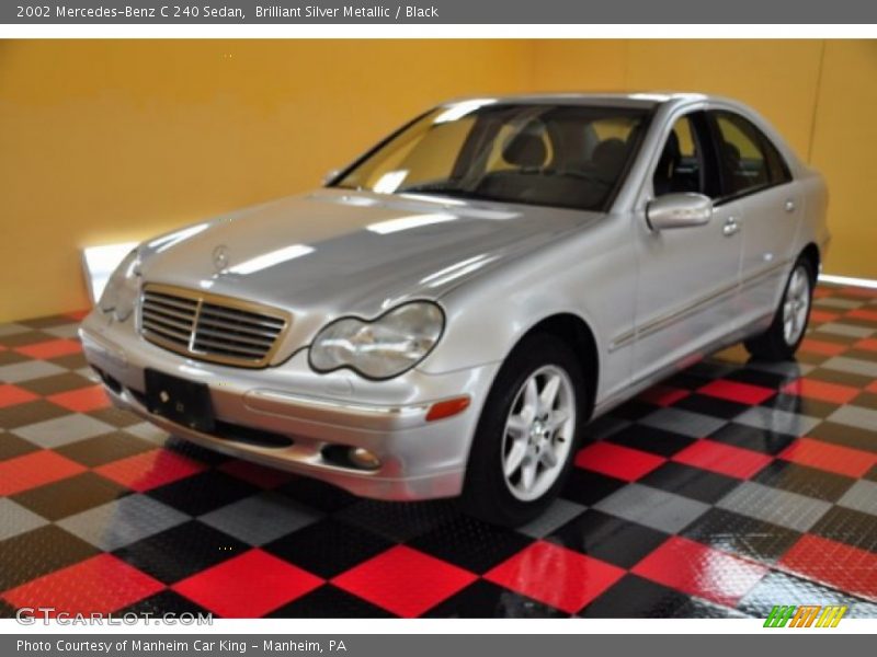 Brilliant Silver Metallic / Black 2002 Mercedes-Benz C 240 Sedan