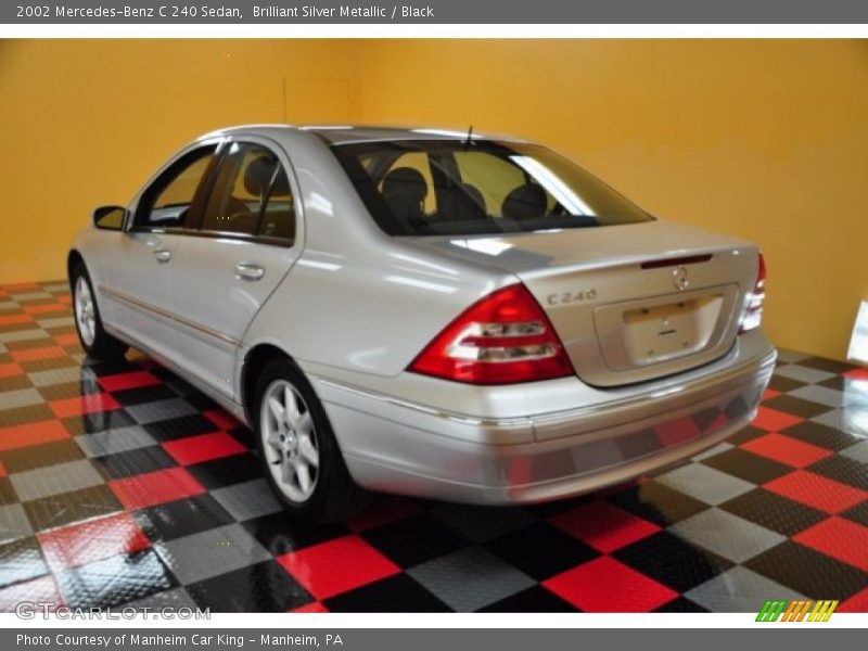 Brilliant Silver Metallic / Black 2002 Mercedes-Benz C 240 Sedan