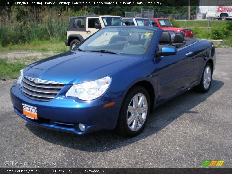 Deep Water Blue Pearl / Dark Slate Gray 2010 Chrysler Sebring Limited Hardtop Convertible