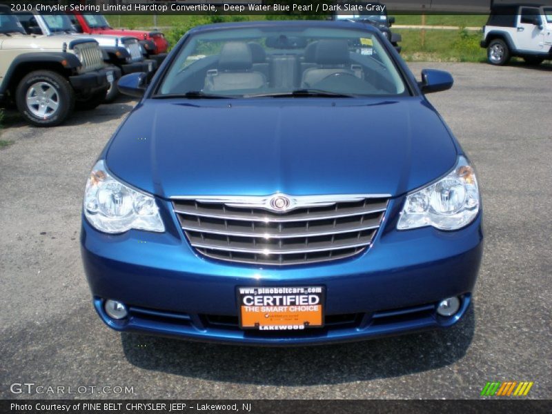 Deep Water Blue Pearl / Dark Slate Gray 2010 Chrysler Sebring Limited Hardtop Convertible