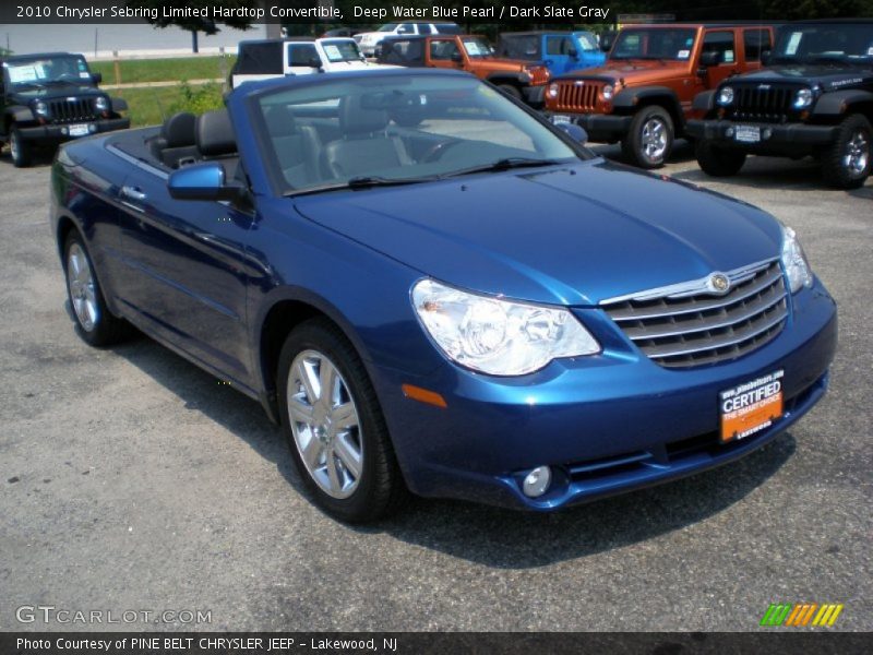 Deep Water Blue Pearl / Dark Slate Gray 2010 Chrysler Sebring Limited Hardtop Convertible