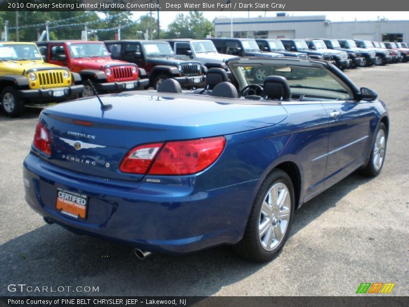 Deep Water Blue Pearl / Dark Slate Gray 2010 Chrysler Sebring Limited Hardtop Convertible