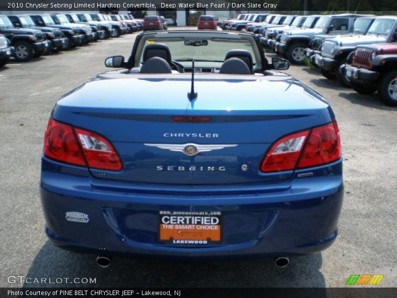 Deep Water Blue Pearl / Dark Slate Gray 2010 Chrysler Sebring Limited Hardtop Convertible