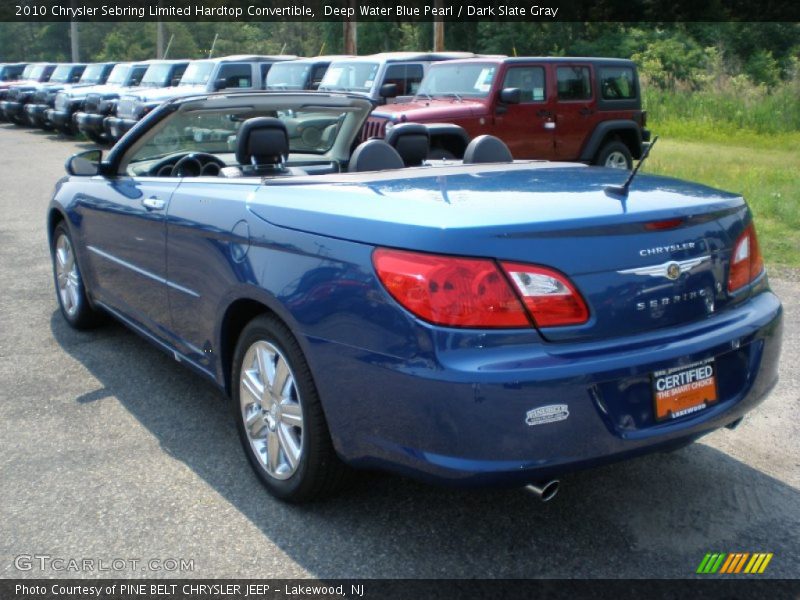 Deep Water Blue Pearl / Dark Slate Gray 2010 Chrysler Sebring Limited Hardtop Convertible