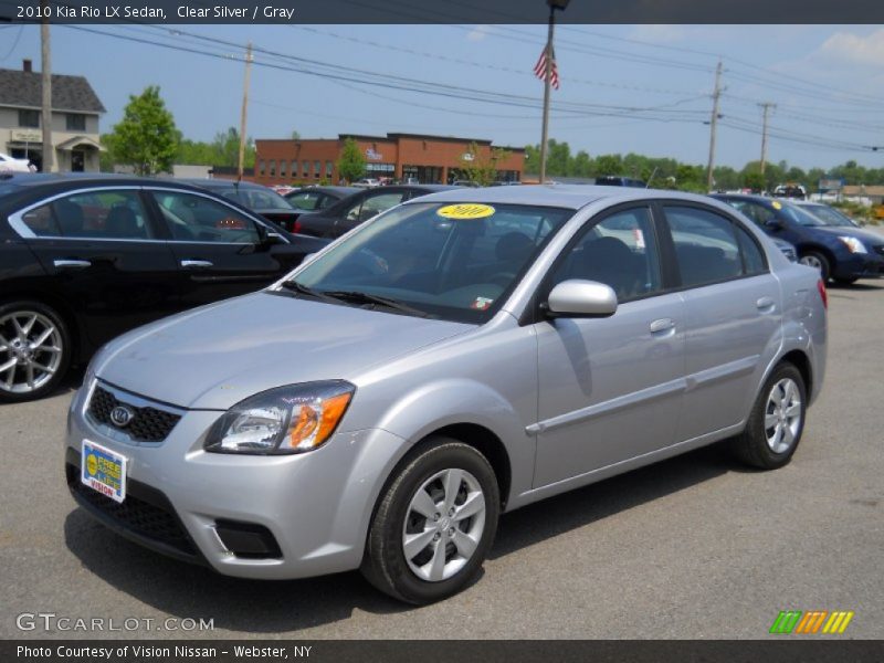 Clear Silver / Gray 2010 Kia Rio LX Sedan