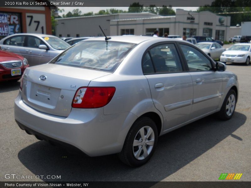 Clear Silver / Gray 2010 Kia Rio LX Sedan