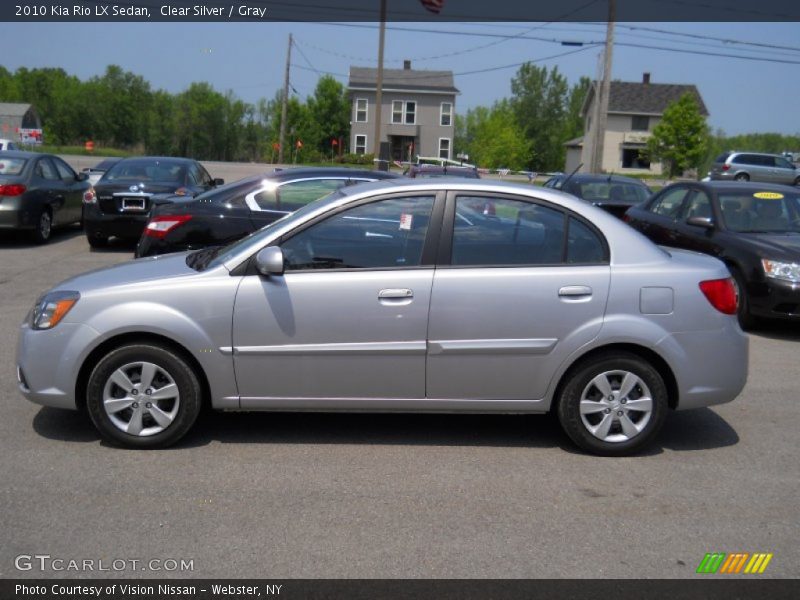 Clear Silver / Gray 2010 Kia Rio LX Sedan