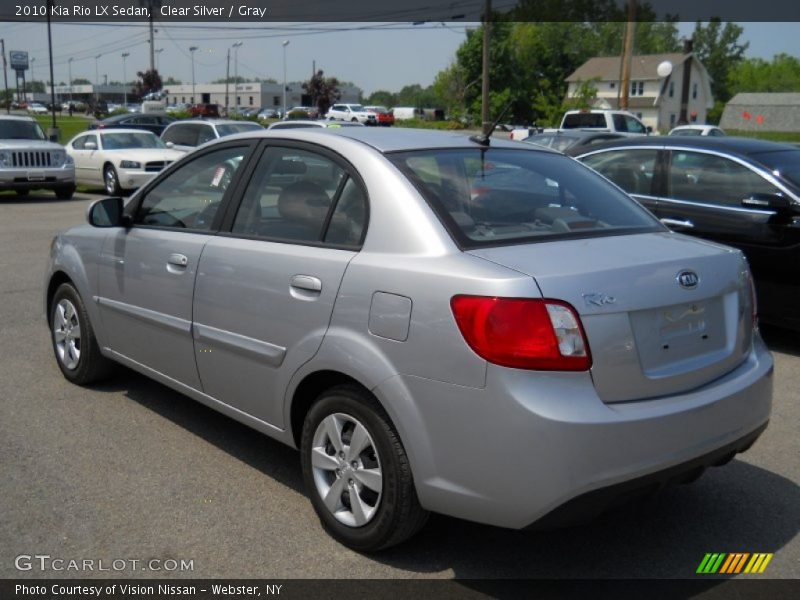 Clear Silver / Gray 2010 Kia Rio LX Sedan