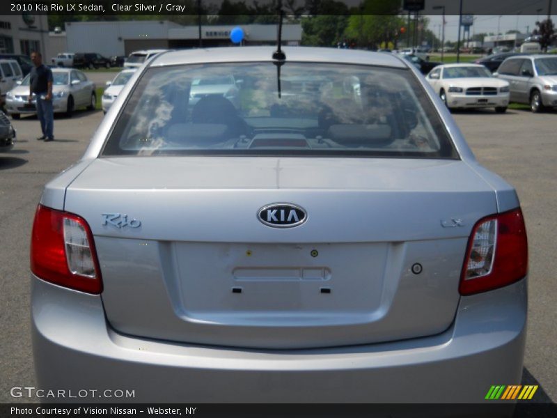Clear Silver / Gray 2010 Kia Rio LX Sedan