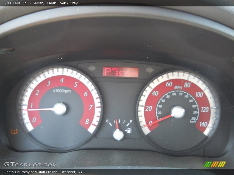 Clear Silver / Gray 2010 Kia Rio LX Sedan